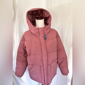 New! Lucky Brand Hooded Puffy Woman’s Pink Jacket